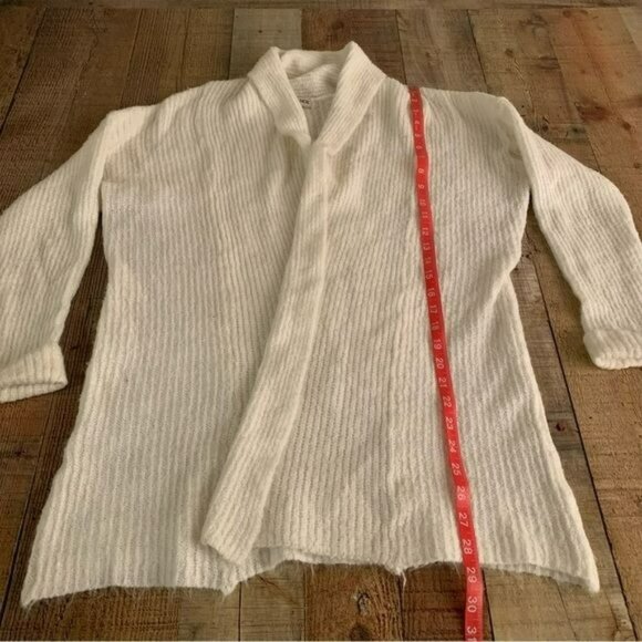 Love change womens white knit open front cardigan - Picture 6 of 8